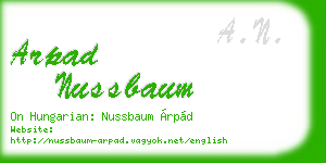 arpad nussbaum business card